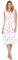 e.Femme® Chemise de nuit Ana 1160 en coton pour femme, fleurs/rose, 42
