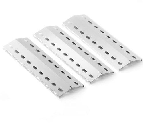 Universal Edelstahl Brennerabdeckung für Landmann Triton 2 & 3, Landmann Minton, 39,5 x 15cm Flammenverteiler Ersatzteile für Landmann Avalon PTS 4, Grandhall Maxim GT4, Mr. Gardener Jackson, 3 Stück