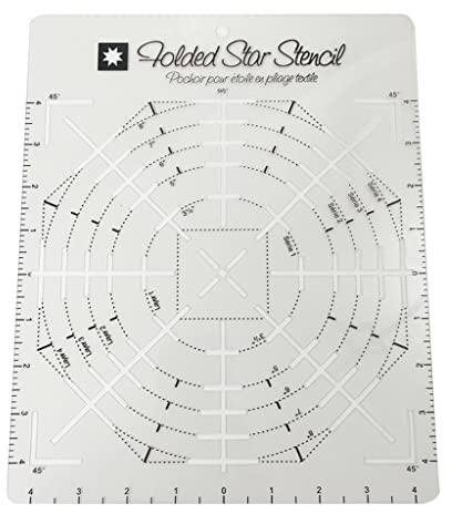Gefaltete Stern-Schnittschablone, Nähführungsschablone, Patchwork-Führungsblock für sechseckige, achteckige Polygonkissen, Patchwork-Lineale und Schablonen