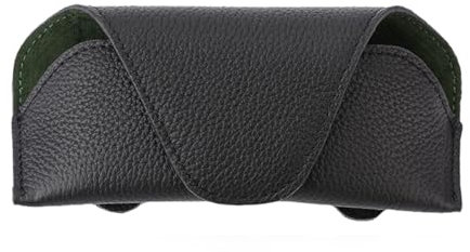 Adunsiaoto Magnetischer Visier-Sonnenbrillenhalter, Multifunktionale Sonnenblende Leder Brillen Organizer, Auto Sonnenblende Leder Sonnenbrillen Etui Halter Clip(Schwarz)