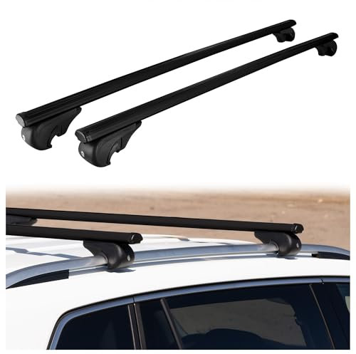 CHROMEMASTER | Dachgepäckträger Relingträger Dachträger | Kompatibel mit Ford Kuga 2013-2019 | Er dient zum Transport Einer Dachbox, Fahrradträger, Leiter; Leichte Konstruktion aus Aluminium