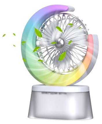 Generisch Camping Fan With Led Light | Rechargeable Camping Fan With Led Light | Battery Operated Camping Fan With Light | Tent Fan With Led Light | Camping Fan With Light | For Use At Night