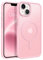GaoBao für iPhone 14 Hülle, Handyhülle iPhone 14 [Kompatibel mit MagSafe] Durchscheinende Matte Magnetische Stoßfeste Anti-Fingerabdruck Schutzhülle, Handyhülle für iPhone 14 6.1 Case, Hell Pink