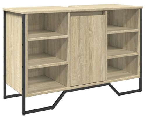 vidaXL Waschbeckenunterschrank Sonoma-Eiche 91x35x60 cm Holzwerkstoff