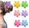 katmerio Lot de 6 grandes pinces à cheveux en forme de fleur mate - Pinces à cheveux antidérapantes - Pour femme - 6 couleurs