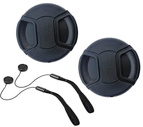Lot de 2 Capuchons d'objectif 40,5 mm for Sony Alpha A6400 A6300 A6100 A6000 a5100 A5000 A6700 A6600 E PZ 16-50 mm f/3.5-5.6 OSS, FE 28-60 mm f/4-5.6, Filetage de Filtre 40,5 mm