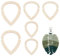 PH PandaHall 3 Größen Blatt Makramee Schneiden Formen 6pcs Holz Makramee Rahmen Makramee Wand hängende Werkzeug Teardorp Makramee Schablone für DIY Kunsthandwerk Makramee Quaste