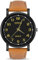 OFFCUP Armbanduhr Herren, Analog Quarz Uhr für Herren Uhren, Herrenuhr mit Lederarmband, Minimalist Uhr für Männer mit Großem Zifferblatt, Klassische Herren Business Uhr Leicht zu Lesen