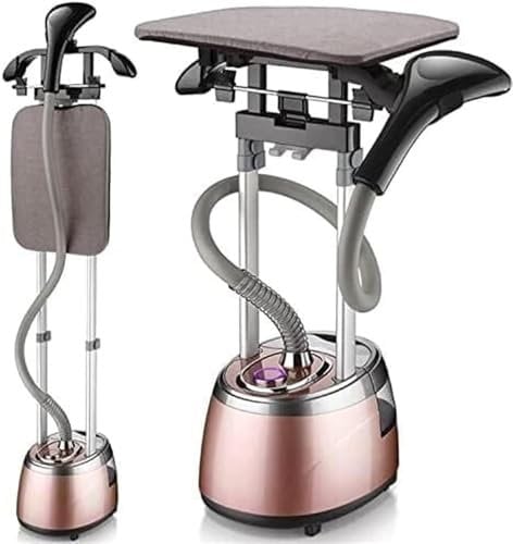 MZBDYYF Professional 2000W Garment Steamer with 6 Steam Levels and 1.7L Water Tank - Heavy Duty Clothes Steamer with Fabric Brush, Ironing Board, and Hangers - Ideal for Hanging Clothes