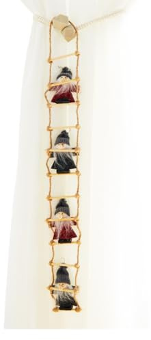 Fegtrtyoa Fabric Ladder Christmas Doll Hanging Curtain Dress Up Christmas Tree Living Room Decoration B