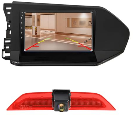 Android Autoradio Mit GPS Navigation HD Bildschirm Touch Display Canbus + HD Bremsleuchte Rückfahrkamera Ersatz für Ford Transit Tourneo Connect 2021-2024/VW Caddy 2021-2024