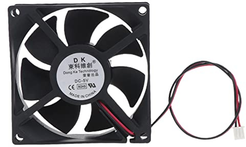 WKabnkn Ventilador de refrigeración de CPU de 80 x 80 x 25 mm, 5 V, 12 V, 24 V, 2 pines, ventilador de refrigeración silencioso, radiador para computadora de escritorio, enfriador de 3300 rpm