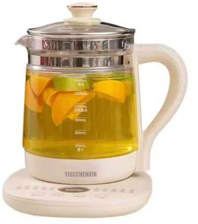 YIGECHENXIN Herbal Tea Brewer Tremella Soup Cooker Porridge Maker Multifunctional Kettle & Stew Pot, 800W Fast Heating for Tea/Cooking/Office Use