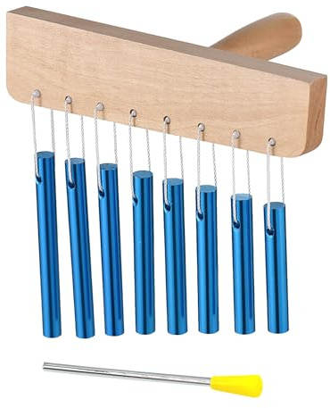 Chimes Percussion 8-Ton Holzglocken Chime | Massiv-Aluminium-Röhren Musikequipment mit Schlägeln für Indoor Schule Unterricht