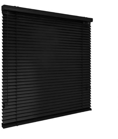 time4blinds – Persienner Fönster Inomhus – Aluminiumspersienner – 1100x1500mm, Vänster Styrning – med Lameller 50mm – Montering på Vägg Eller Tak, med Borrning – för Hemmet & Kontoret – Svart