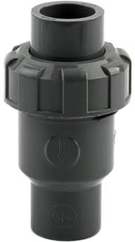 DXQxue Clapet Anti-Retour à Bille UPVC, 1 pièce, 20mm, 25mm, 32mm, 40mm, 50mm, clapet Anti-Retour Vertical for l'irrigation du Jardin et l'utilisation d'aquarium(Gray,32mm)