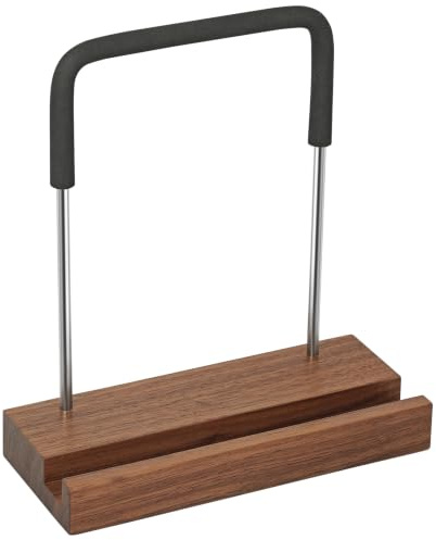 BOWDEX Now Playing Vinyl Record Stand, Black Walnut Record Holder