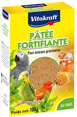 Vitakraft Stärkendes Nassfutter – Ergänzungsfutter für körnerfressende Vögel mit Honig – empfohlen bei Häutung oder Zucht (1 x 100 g)
