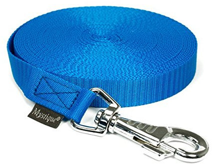 Mystique Nylon Schleppleine 20mm blau 50m messing Karabinerhaken mit HS