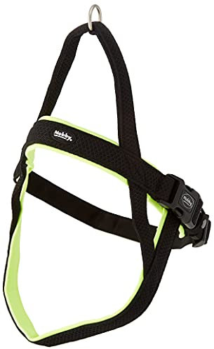 Nobby Norwegergeschirr Mesh Preno, neon gelb L: 60-76 cm + 46 cm, B: 25/35 mm, 1 Stück