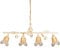 Helios Leuchten 203754 Florentiner Pendelleuchte Deckenlampe | Blüten Hängelampe | Florale Lampe Leuchte Kronleuchter Landhausstil | Pendellampe 4 x E14