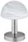 Trio-Leuchten 599000107 Tischleuchte in Nickel matt, Touch-Me-Funktion(4-fach schaltbar, 3 Helligkeitsstufen), Glas alabasterfarbig weiß, exklusive 1xE14 max. 40W, Höhe 21 cm, 1 - Pack