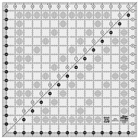 PREMIUM Quilting Ruler and Template - Creative Grids Square Ruler 15 1/2 inch by Creative Grids
