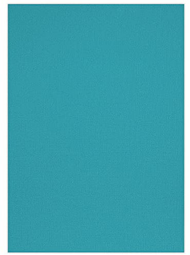 Ursus 80004631 - Bastelkarton Struktura Basic 2 Petrol, geprägter Tonkarton mit Leinen-Struktur, 220 g/qm, DIN A4, 25 Blatt, farbiges Papier zum Basteln, geeignet für Tintenstrahl-und Laserdrucker
