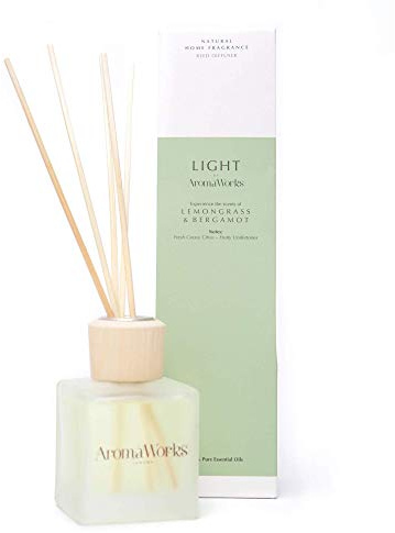 AromaWorks London Reed Diffuser - Lemongrass & Bergamot, 100ml | Home Fragrance, Lemongrass and Bergamot Scents, Aromatherapy, For Living Rooms and Home Offices, Room Air Freshener