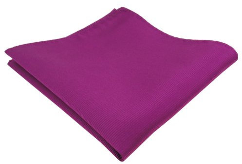 TigerTie Einstecktuch in violett magenta fuchsia einfarbig Uni Rips gemustert