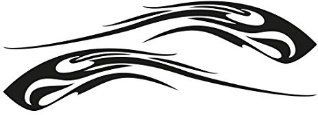 Autotattoo - Tribal 009 - S (2 Stück - 1x gespiegelt) - je 50cm x 10cm - Auto Aufkleber