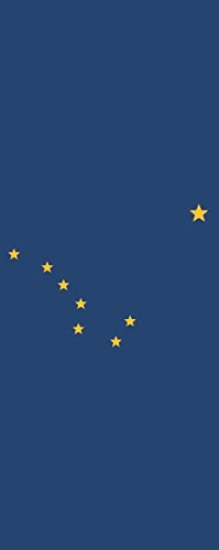 U24 Fahne Flagge Alaska im Hochformat Premiumqualität 150 x 400 cm