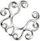 Piersando Fake Piercing Klemm Ring Klemmring Tribal Vintage für Septum Tragus Helix Nase Lippe Ohr Intim Nippel Augenbraue Brust Hufeisen Silber Modell KX-001
