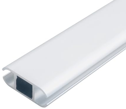 LYSEL® Doppelkederschiene Doppelkederleiste Doppelkederprofil 44x17mm eloxiert 1m Grau Ø12mm für Keder 6,5-11,0mm