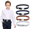 Kajeer Baby 4PCS elastische Schnalle Gürtel - Verstellbarer Gürtel mit Silver Square Buckle Einheitsgröße Marine-Blau/Schwarz/Schwarz/Grau