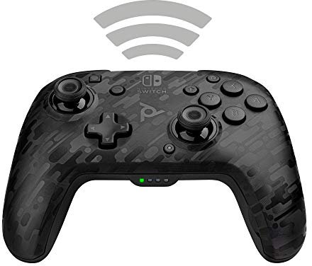 PDP Faceoff Wireless Deluxe Ctrl NSW BLACK Camo
