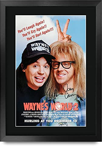 HWC Trading FR A3 Wayne's World 2 Mike Myers Gifts Printed Poster Signed Autograph Picture for Movie Memorabilia Fans - A3 Framed