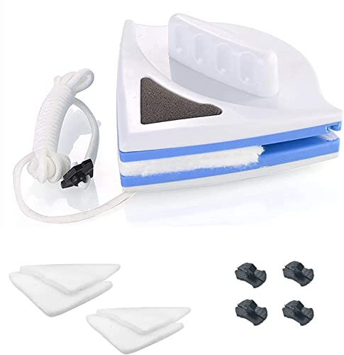 HouCheer HouCheerShop Magnetic Window Cleaner, Double Sided Window Glass Wiper Cleaning Tool for High-Rise Cleaning Windows Thickness 0.1‘’- 0.3‘’（Blue)）