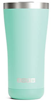 Zoku Tumbler, pulverbeschichtet, 590 ml, hochwertiger Edelstahl und vakuumisoliert, speziell drehbarer Deckel für Trinken und Strohhalm