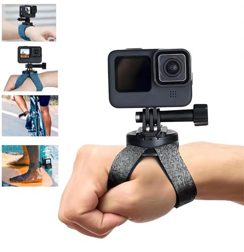 TELESIN Upgraded Arm Mount Strap Wrist Strap Hand Mount Compatible with GoPro Hero 13 12 11 10 9 8 7 6 5 insta360 X3 X4 X5 ONE X2 DJI Osmo Action 5 Pro 4 3 Action Camera(360 Degree Rotation)