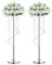 Nuptio 2 Stück Hochzeitsmittelstücke Silbervasen 90cm Hohe Kristallblumenvase Metallblumenständer für Partytischdekorationen Elegante Massenhochzeitsdekoration Tischkronleuchter Herzstückständer