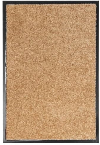 vidaXL Fußmatte Waschbar Schmutzfangmatte Türmatte Fußabtreter Schmutzmatte Schmutzfangläufer Sauberlaufmatte Innen Außen Creme 40x60cm