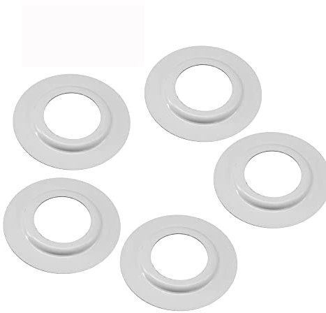 Reduzierring für Lampenschirme aus Metall – Konvertiert europäische und kontinentale Lampenschirme in Lampenfassungsgrößen | Langlebiger Adapter für E27-, E14- und B22-Leuchten (Weiß 5 Stk)