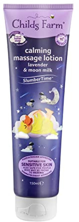 Childs Farm Slumber Time Sleep Lozione Massaggio Calmante Lavanda e Latte Lunare Adatto per neonati con pelle secca, sensibile e soggetta a eczemi, 150 ml