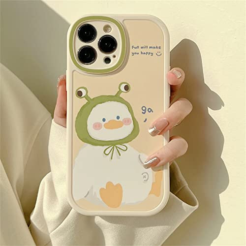 Tybiky Compatible with iPhone 12 Mini Case, Soft Shockproof Cute Floral Protective Case for Women, Garden Flower Pattern Design, Anti-Scratch Mobile Phone Case for Girls, Small Duck