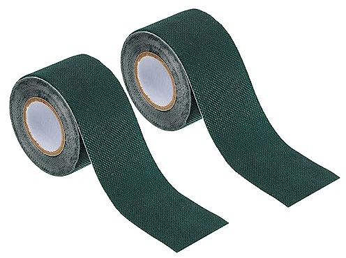 PATIKIL Turf Tape 2 x16 FT, 2 Pack Self Adhesive Artificial Grass Seaming Tape for Garden Lawn Jointing Indoor Outdoor Carpet Mat, Green