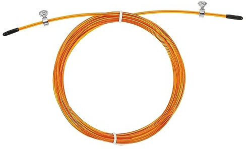 PATIKIL 10ft Vitesse Saut Corde Remplacement Câble, 2,5 mm Professionnel Sauter Corde Acier Câble Remplacer pour Haute Vitesse Saut Cordes, Orange