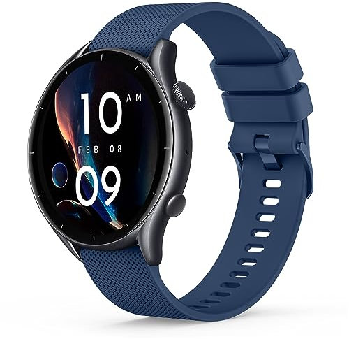 Wanme Armband für Amazfit GTR 4 Armband/GTR 3 / GTR 3 PRO Armband für Damen Herren, 22mm Silikon Armbänder Langlebiges Sport Ersatz Uhrenarmband für Amazfit GTR 2 / GTR 2e / GTR 47mm / Stratos 3