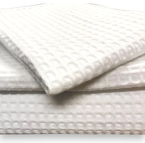SpazioTessile Set Asciugamani Nido d'Ape Ospite Viso Telo In 100% Cotone (Set 6 Ospite 40x60)