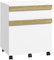 Vinsetto Caisson de Bureau à roulettes Meuble de Rangement Mobile avec 2 tiroirs coulissants trieur à dossiers 48 x 40 x 59,5 cm Blanc